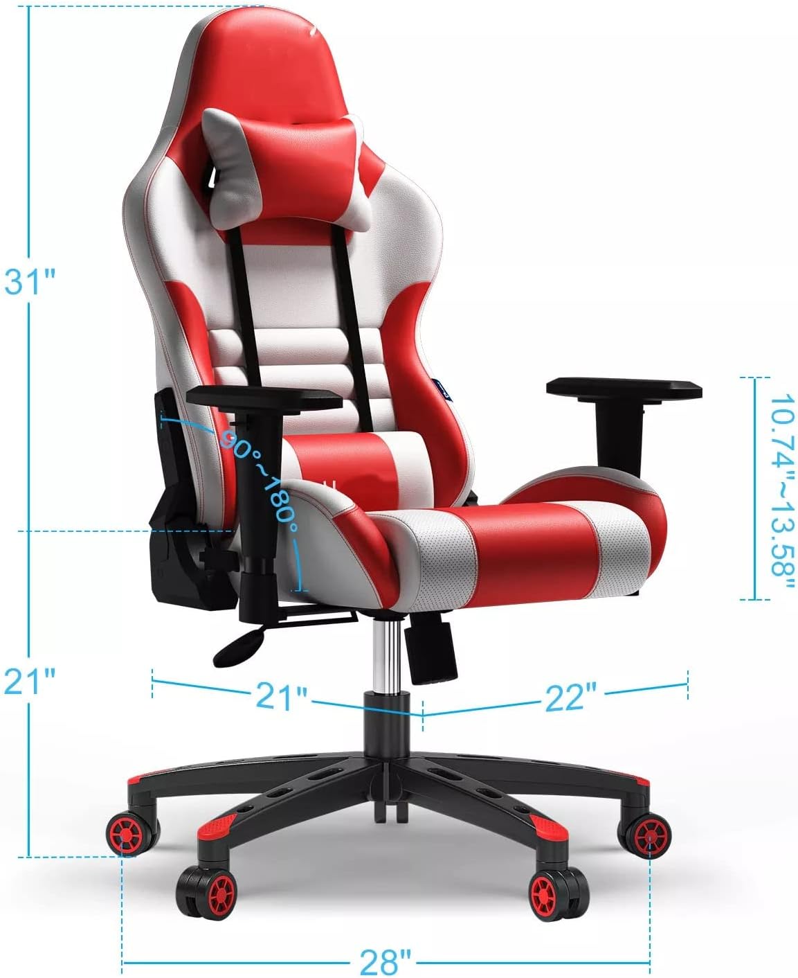 Game Chairs Adjustable Office Chair Ergonomic Computer Armchair Gaming Chair LOL Computer Chair Cafe (D one size) vision